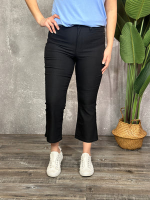 Hyperstretch Micro Flare Crop Pant - Black (Small - 3X)