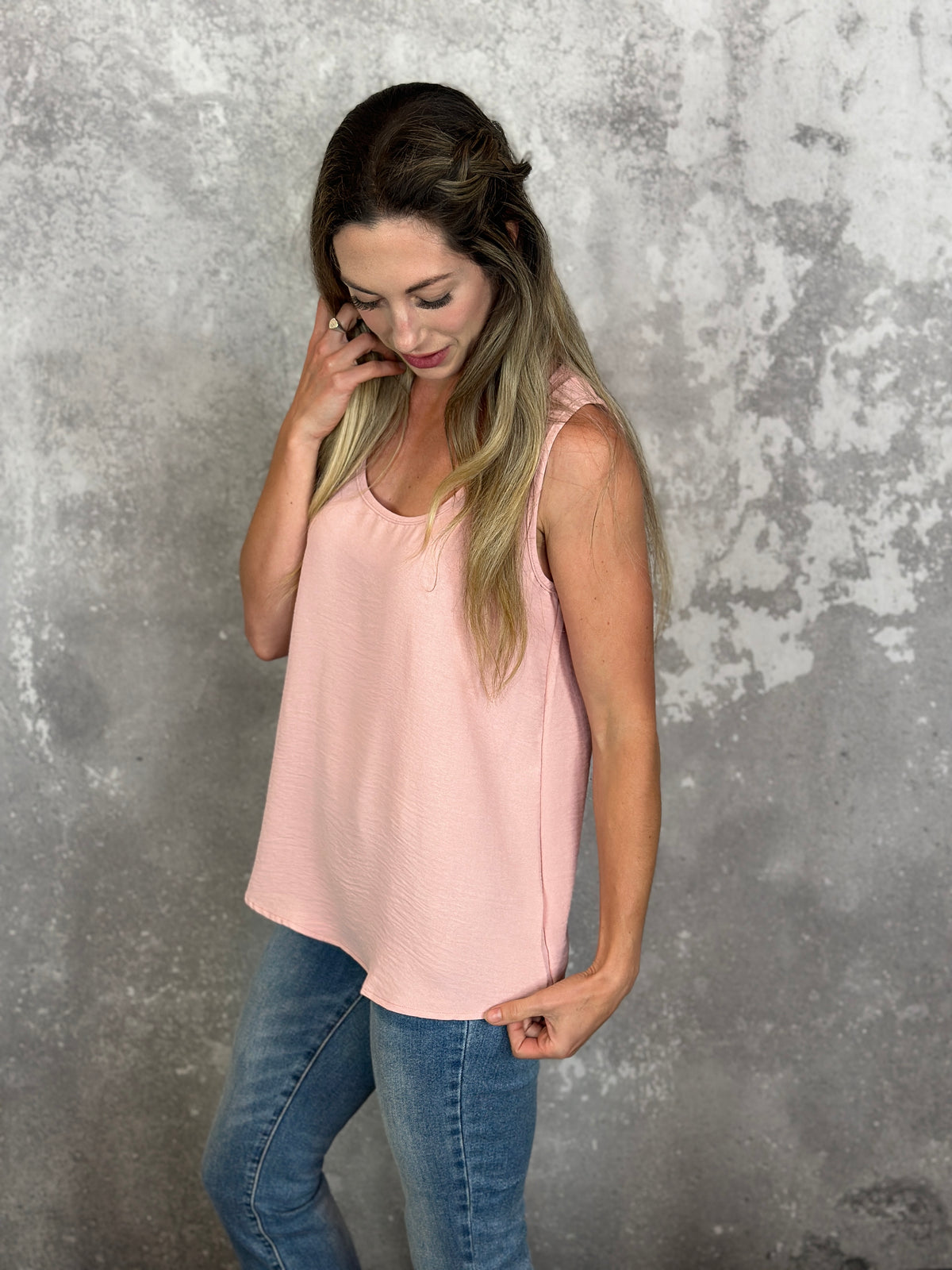 The Alexis Airflow Tank - Blush (Small - 2X)