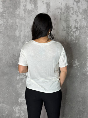 Relaxed Slub Jersey Tee - Ivory - Small - 3X FINAL SALE