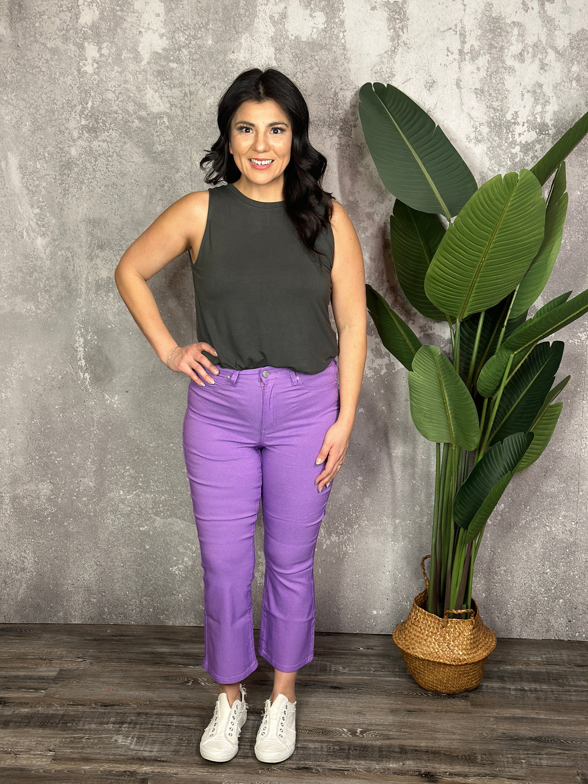 Hyperstretch Micro Flare Crop Pant - Purple (Small - 3X)