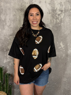 Sequin Football Tee
