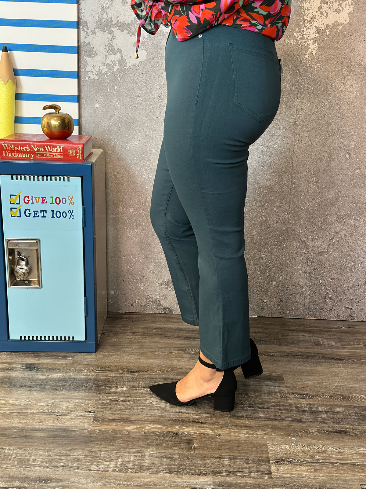 Hyperstretch Micro Flare Crop Pant - Dark Teal