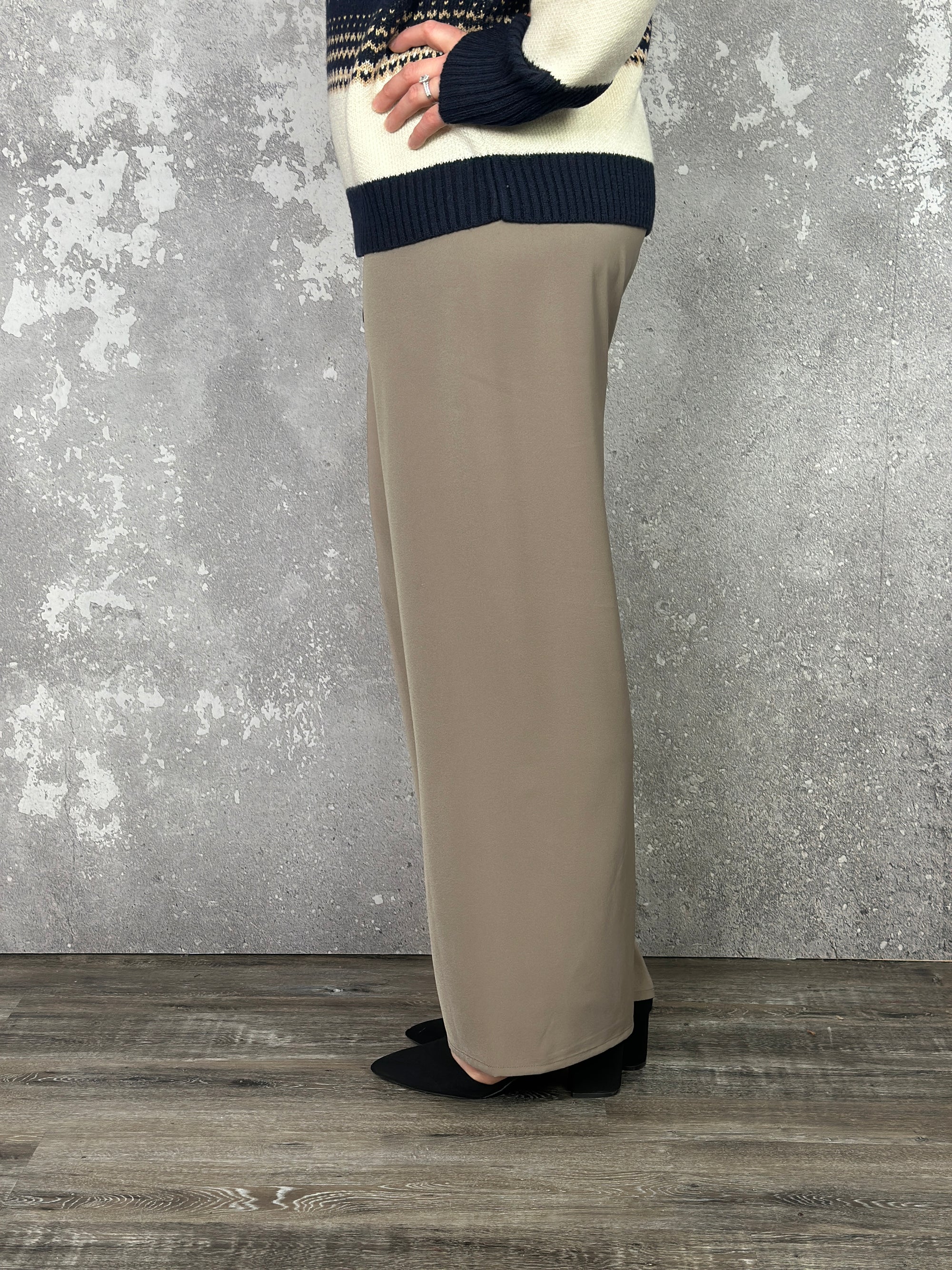 Straight Leg Basic Dress Pant - Natural (Small - 3X) FINAL SALE
