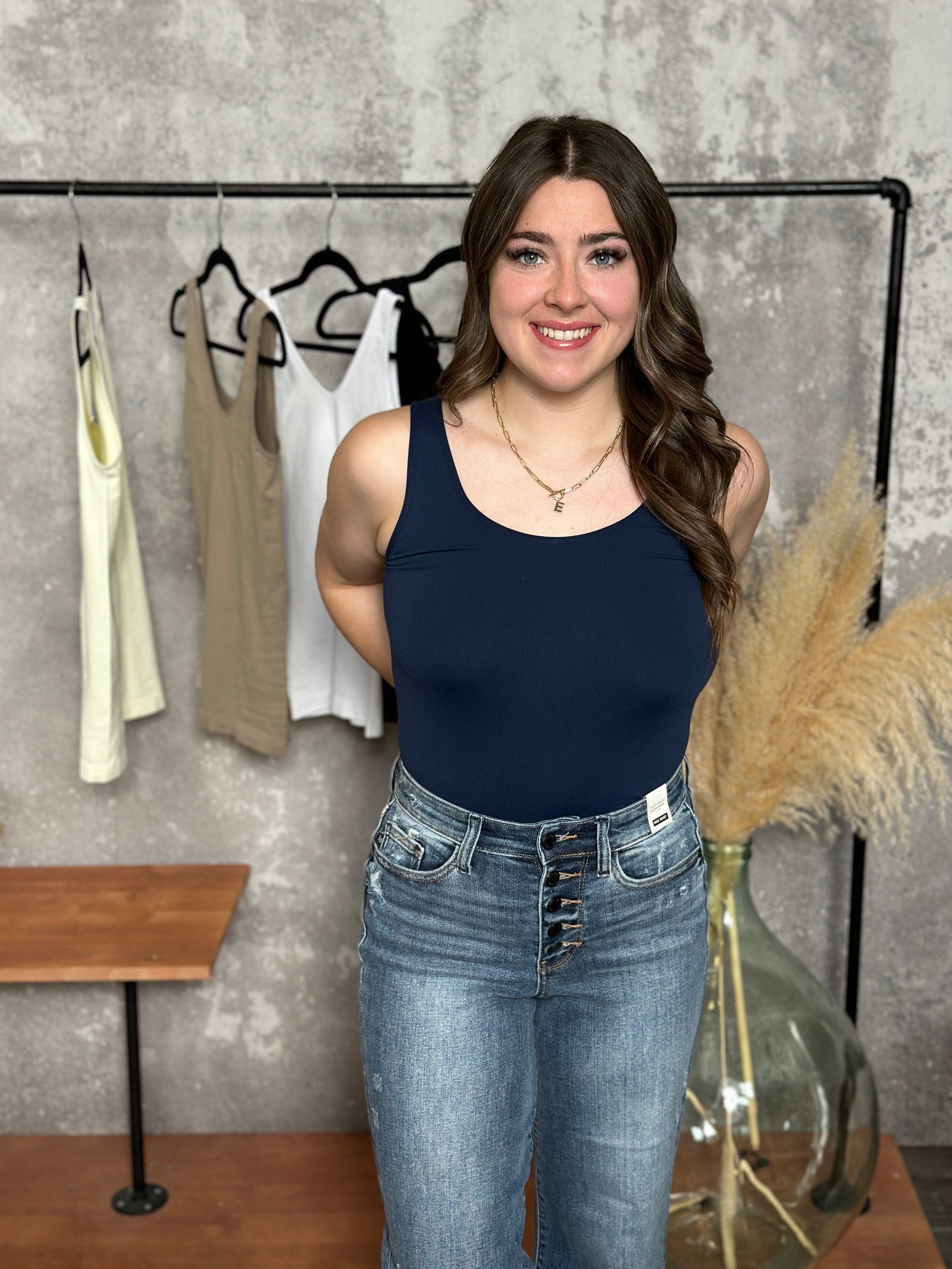 Seamless Layering Reversible Tank - Navy - FINAL SALE