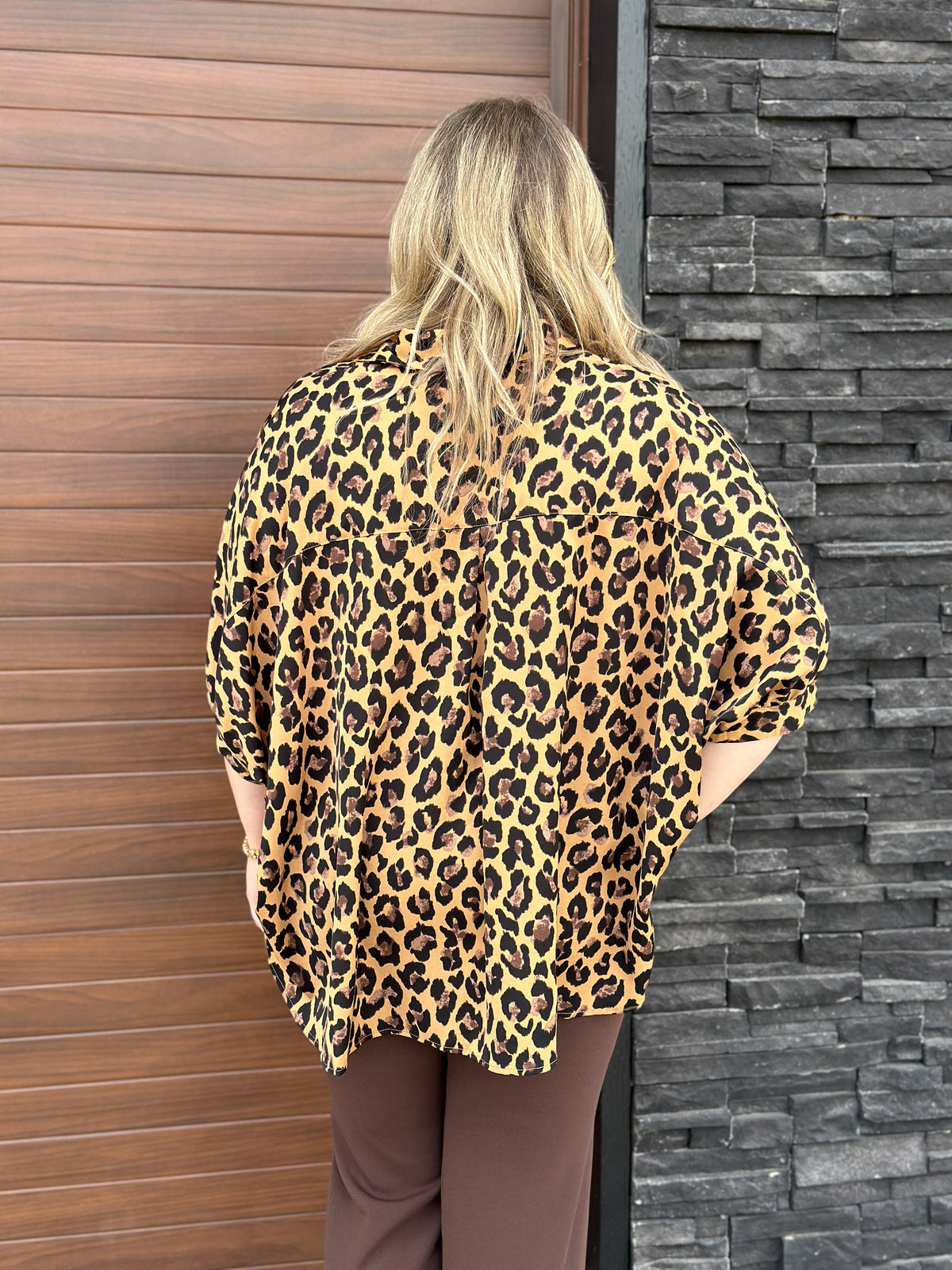 Flowy Leopard Blouse Top - FINAL SALE