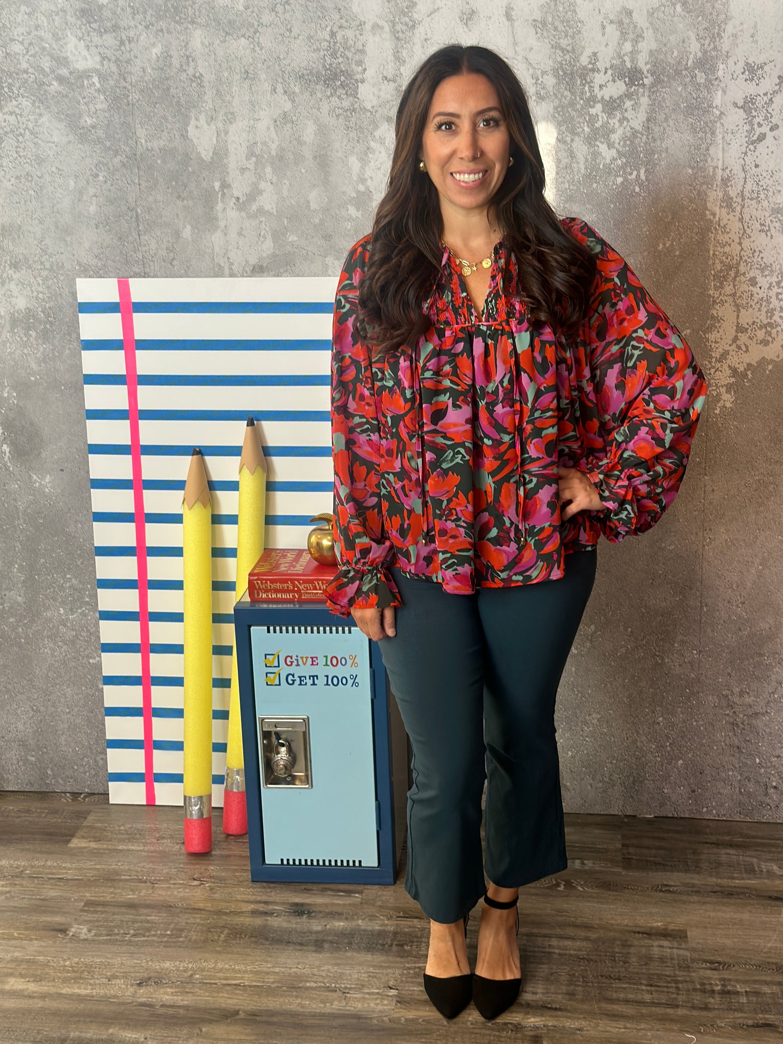 Flowy Fall Floral Blouse (Small - 3X)