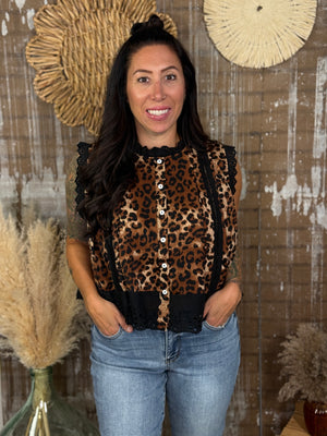 Leopard and Lace Tank
