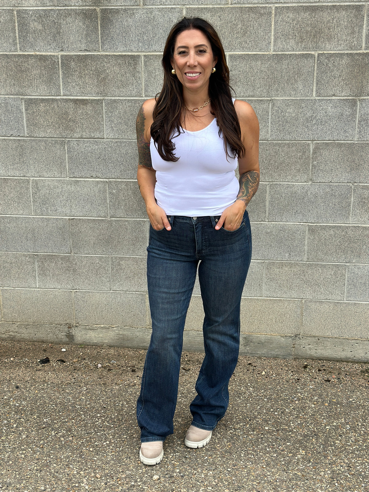 Judy Blue Straight Leg Tummy Control Dark Wash Work it Jean (sizes 0/24-24W) - BESTSELLER