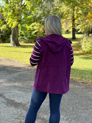 Cargo Vest - Plum