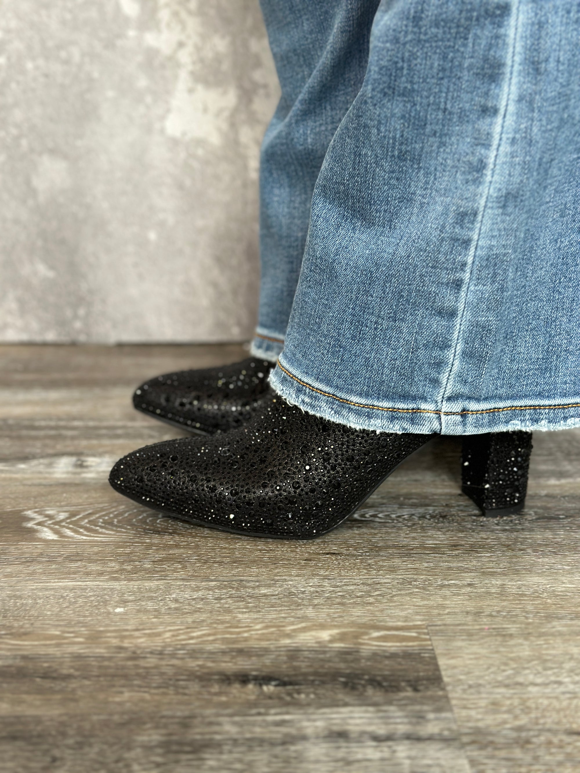 Glitter Bootie - Black