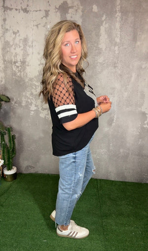 Varsity Lace Insert Tee