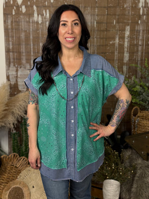 Green Bandana Top