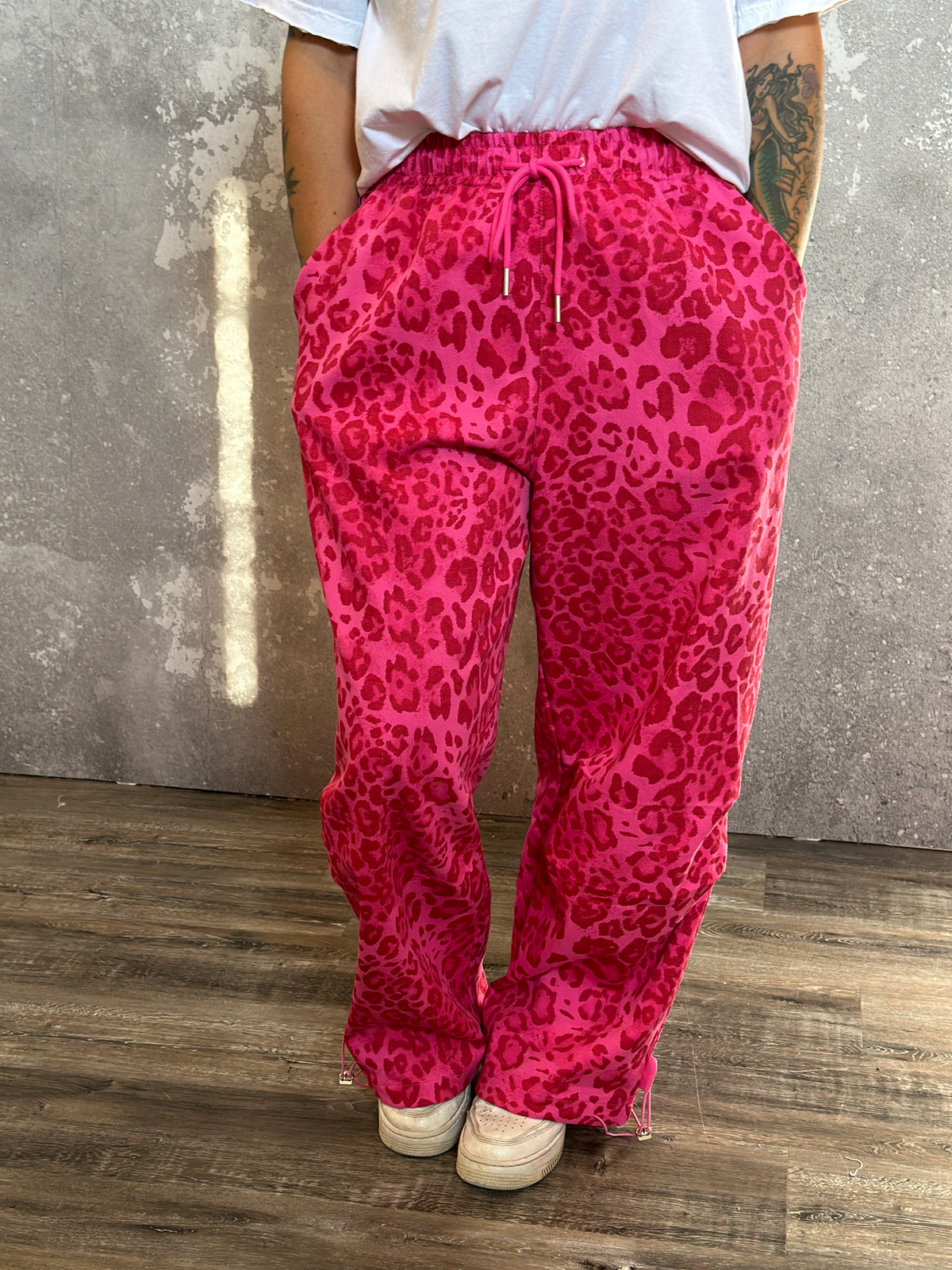 Pink Leopard Jogger Pants (Small - 3X)