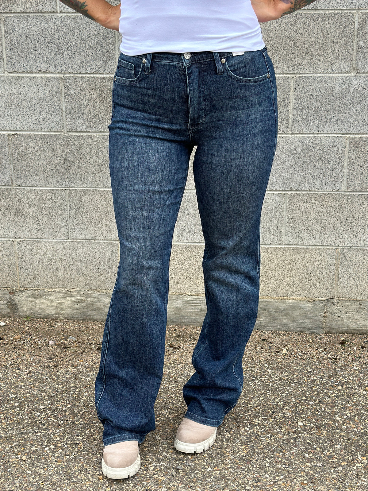 Judy Blue Straight Leg Tummy Control Dark Wash Work it Jean (sizes 0/24-24W) - BESTSELLER