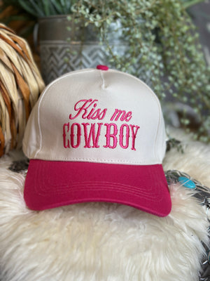 Kiss Me Cowboy Canvas Hat