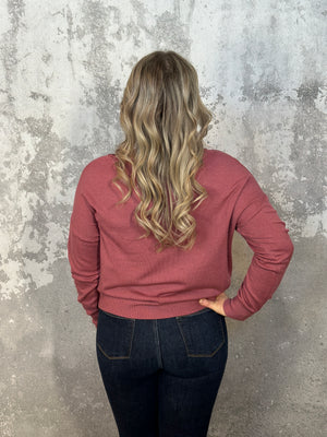 The Dreamer Boatneck Sweater - Raspberry