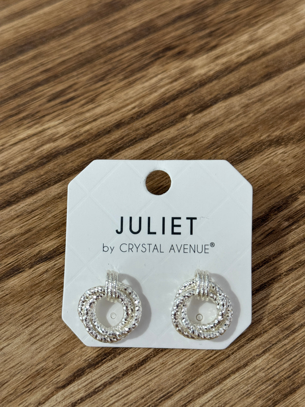 Circle Rope Earrings - Silver