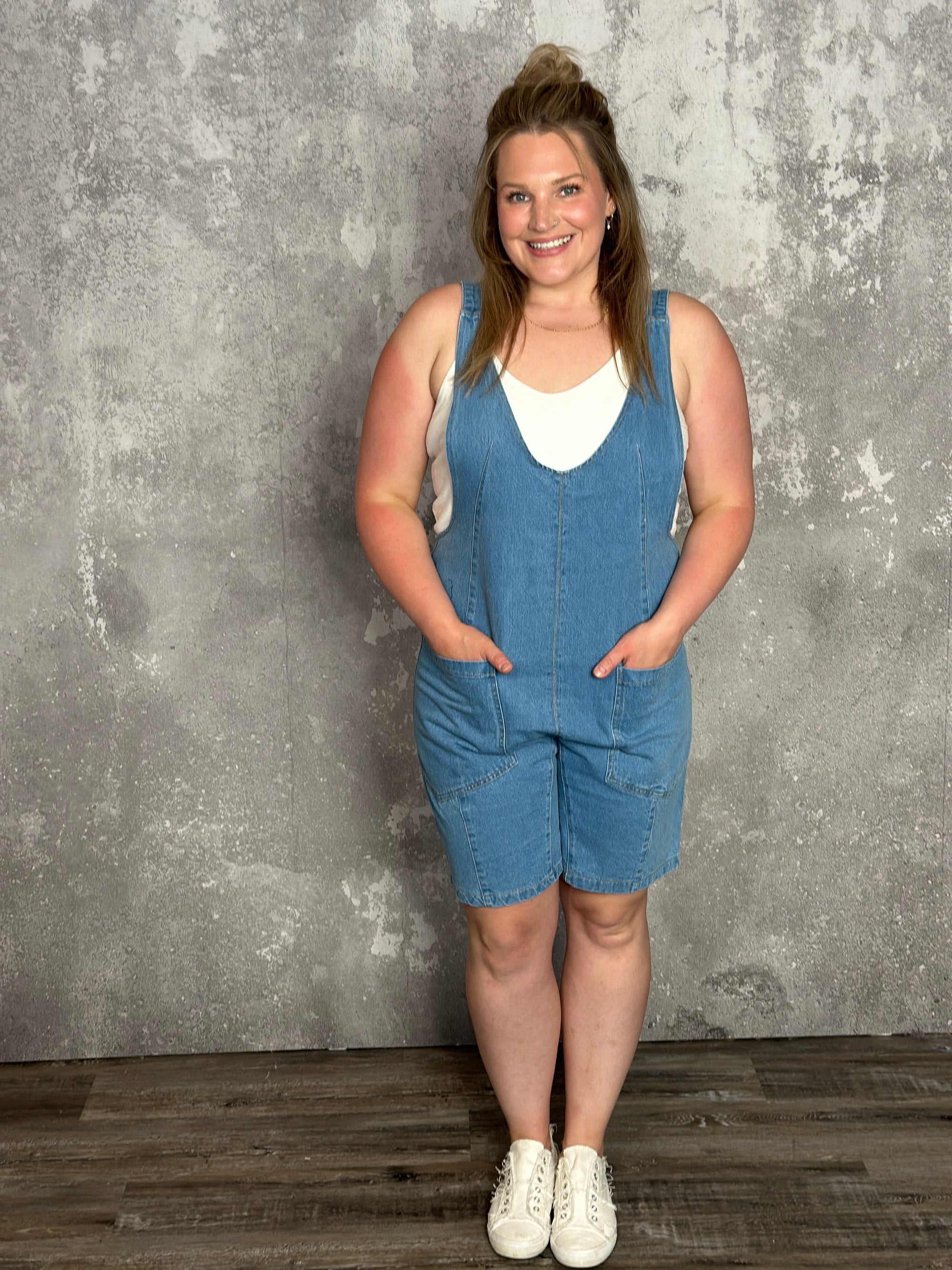 Denim Short Overalls - FINAL SALE