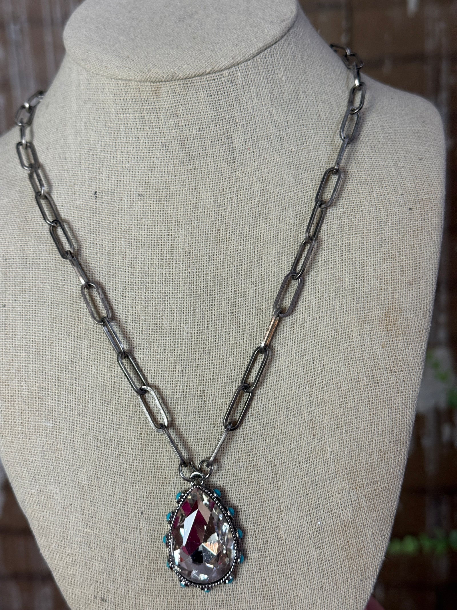 Chunky Charm with Turquoise Accents