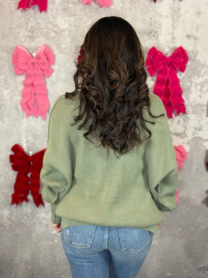 Slouchy Sage Sweater