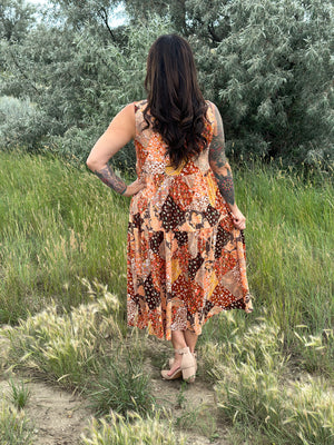 Buttery Soft Patchwork Collared Tank Dress (Small - 3X)