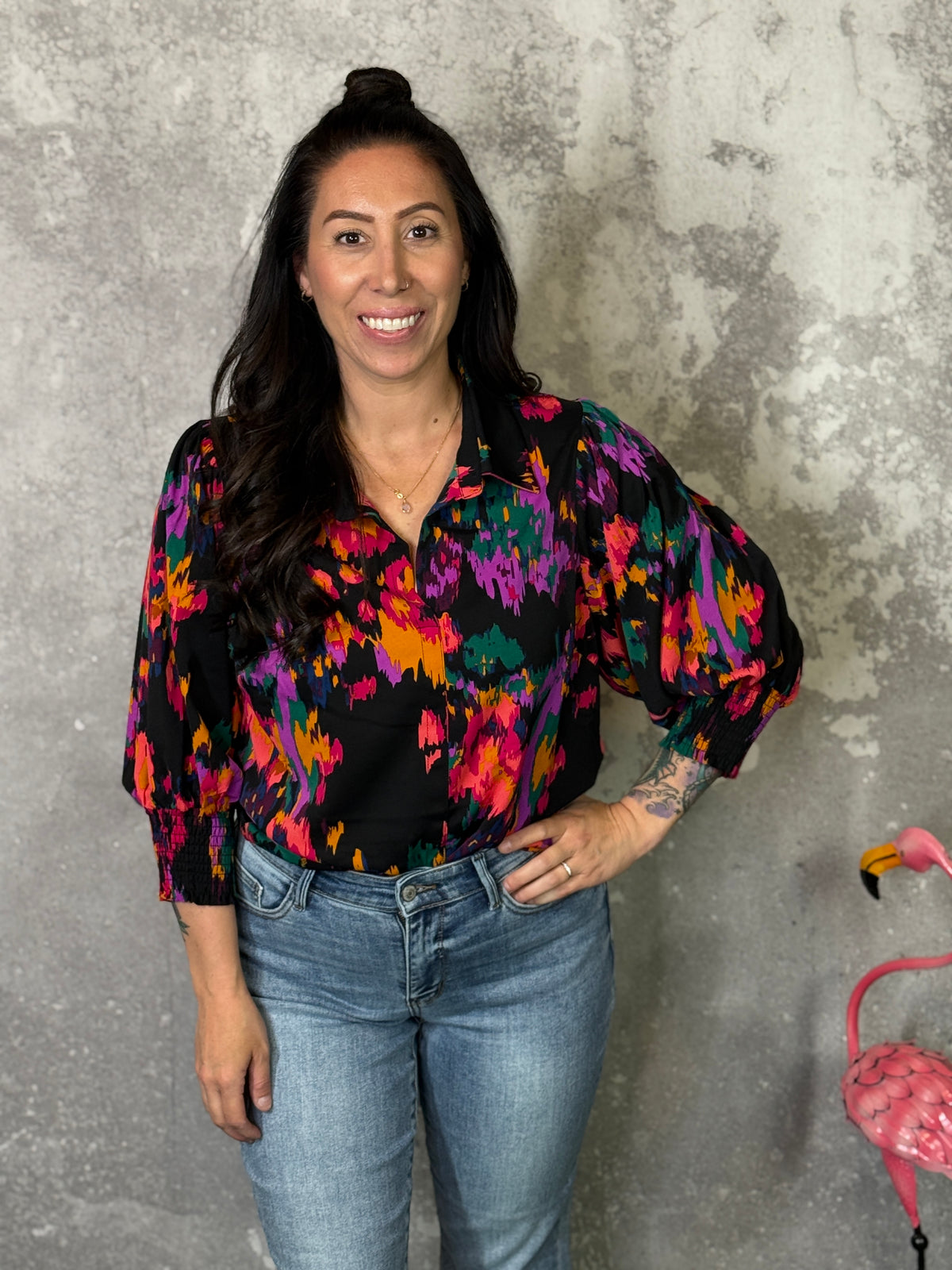 Bright Abstract Blouse