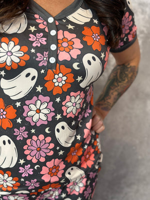 Buttery Shirley Lounge Sets - Charcoal Ghosts - (Small - 3X) FINAL SALE