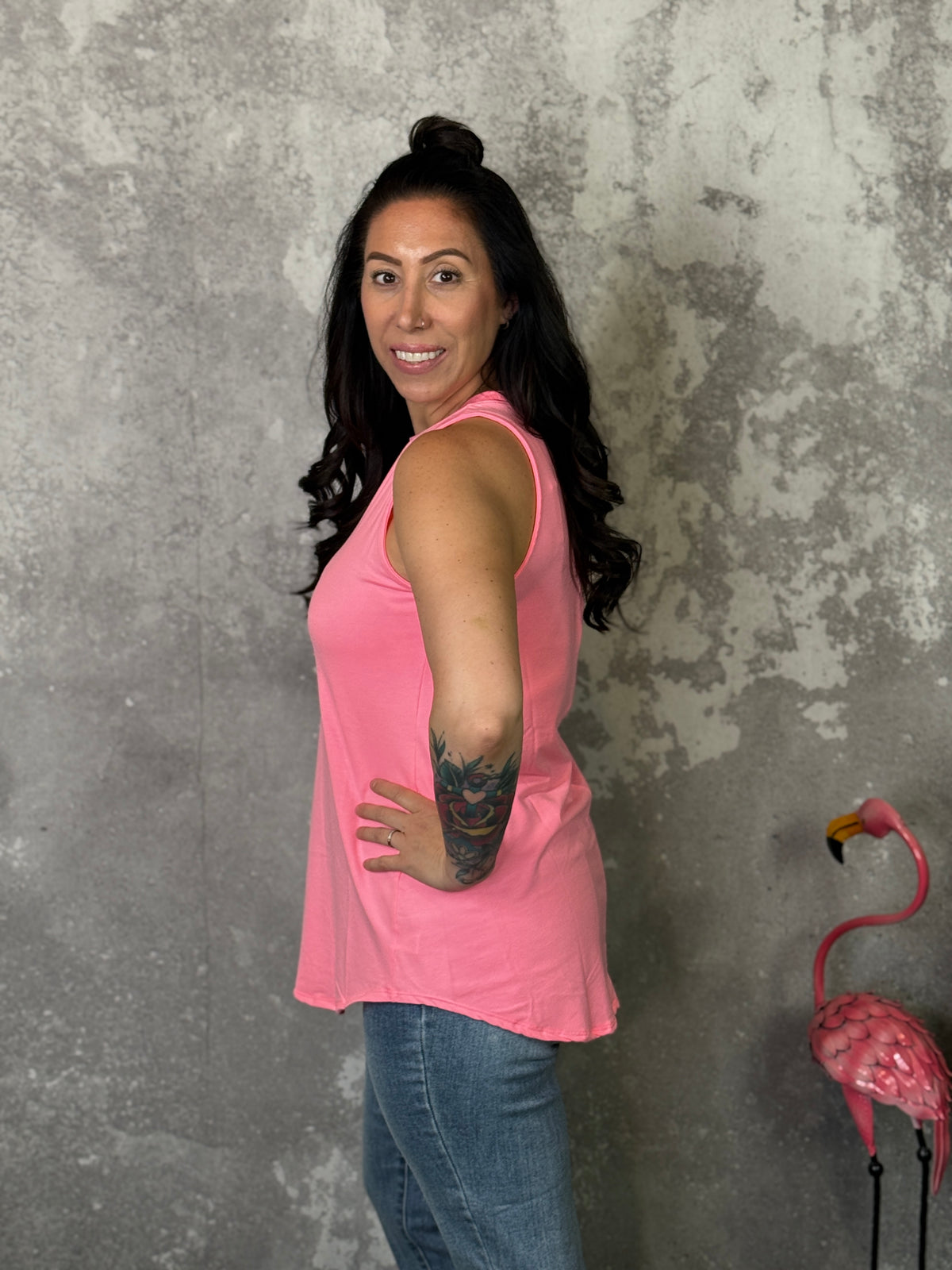 The Alisha Tank - Bright Pink (Small - 1X)  BESTSELLER