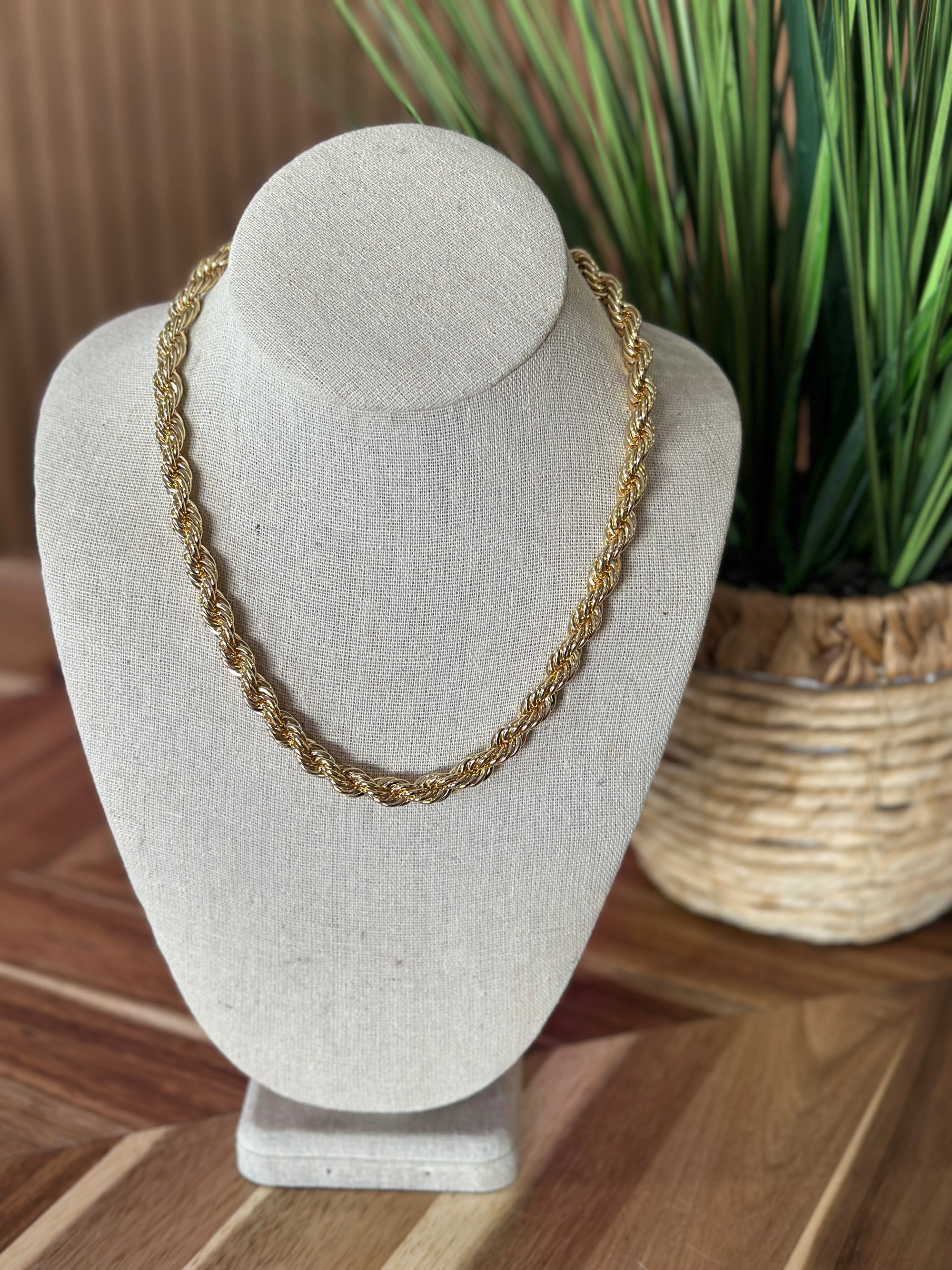 Chunky Gold Rope Necklace