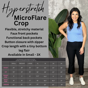 Hyperstretch Micro Flare Crop Pant - Blue (Small - 3X)