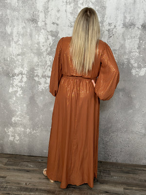 Rust Glam Dress (Small - 3X)