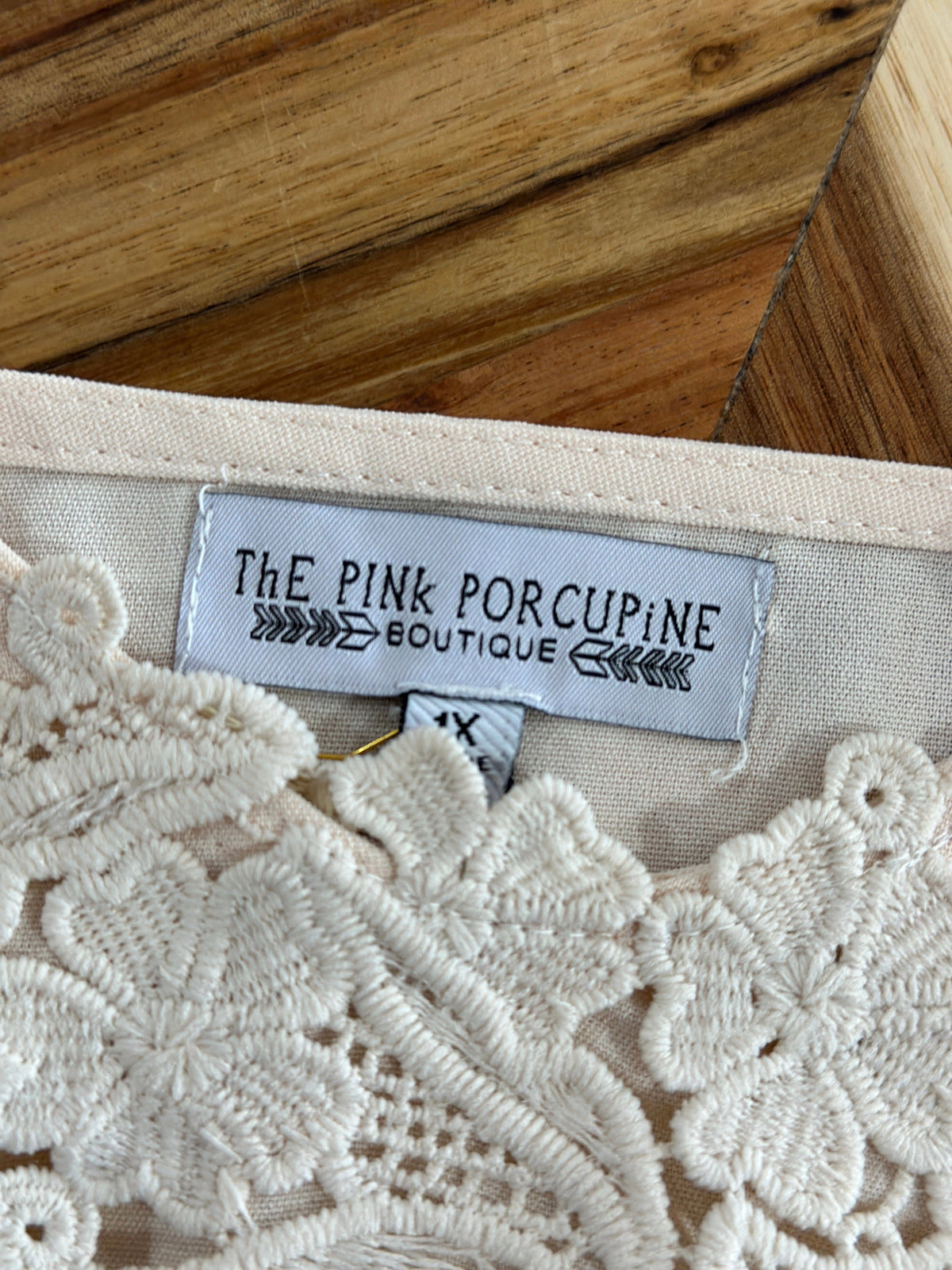 Linda Lace Tank -  Cream - (small - 3X) - FINAL SALE