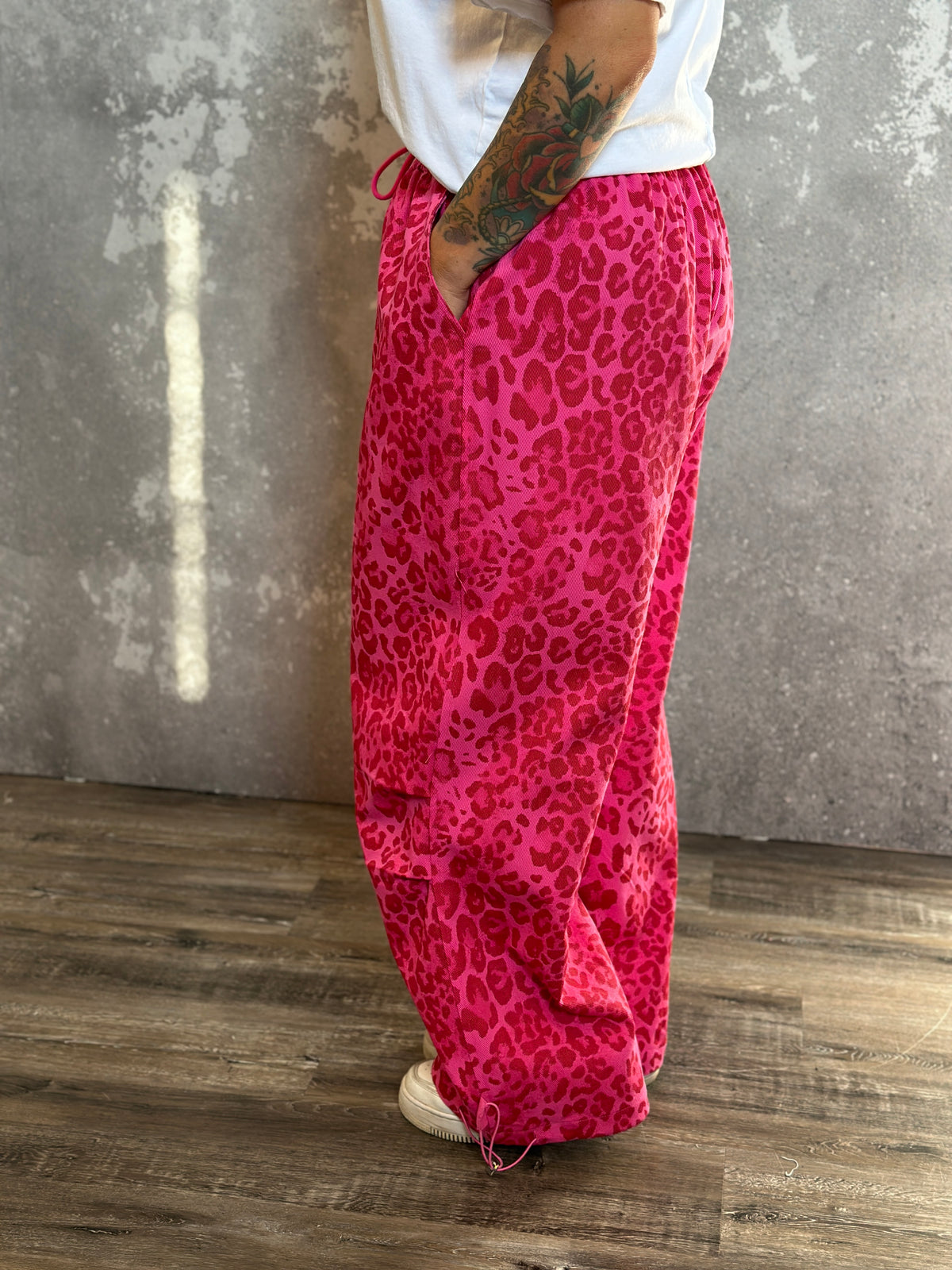 Pink Leopard Jogger Pants (Small - 3X)