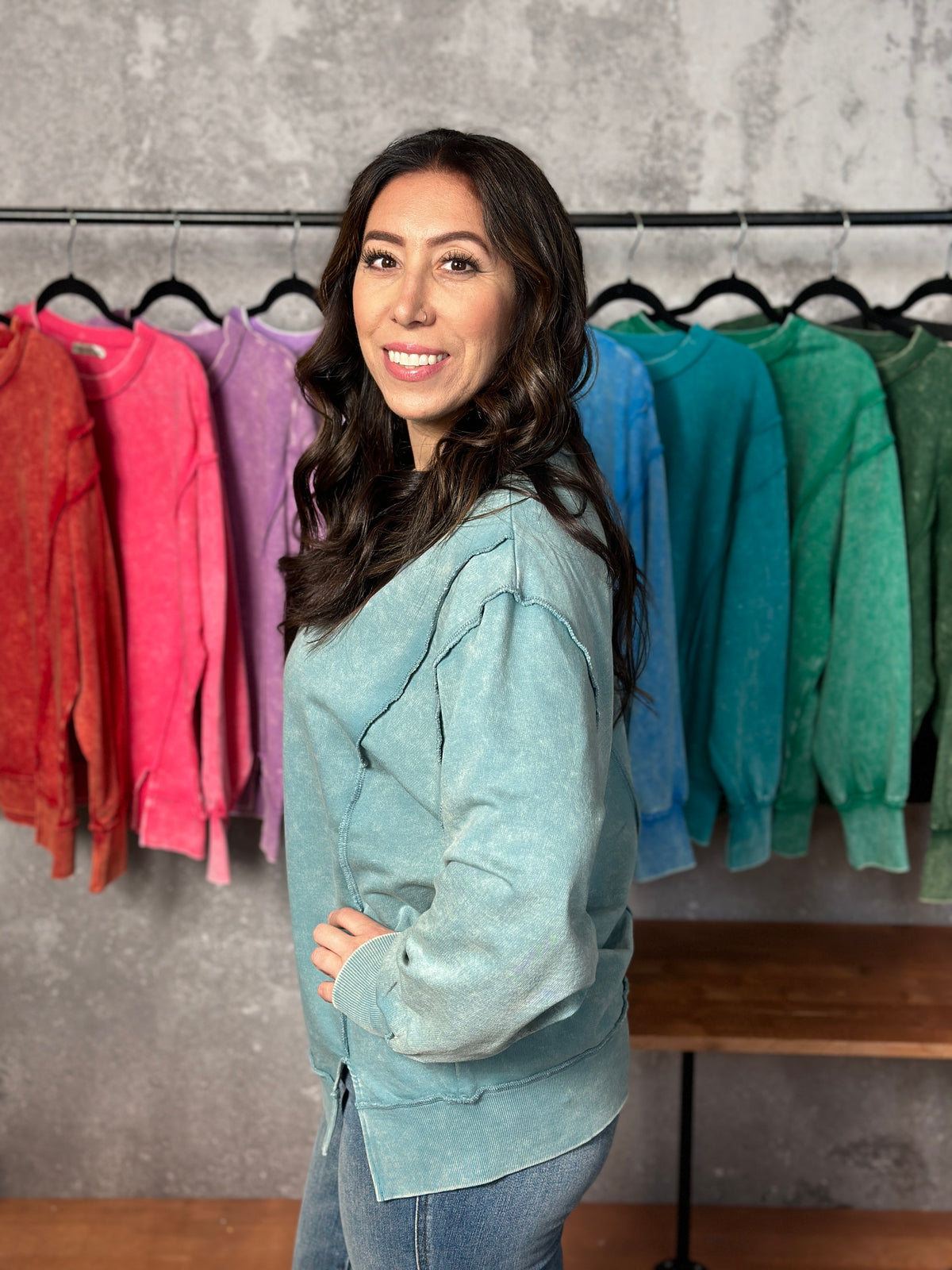 Vintage Vibes Crewneck - Ash Blue (Small - 3X)