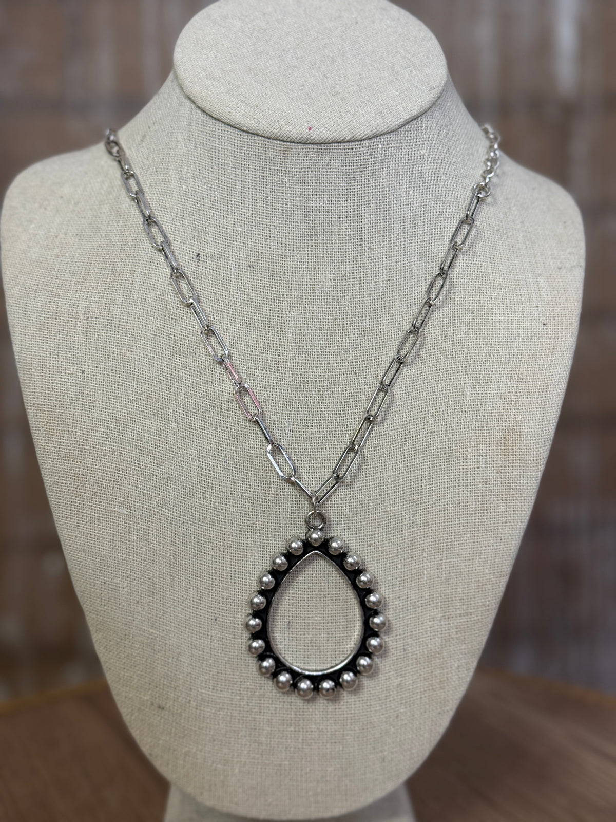 Studded Tear Necklace