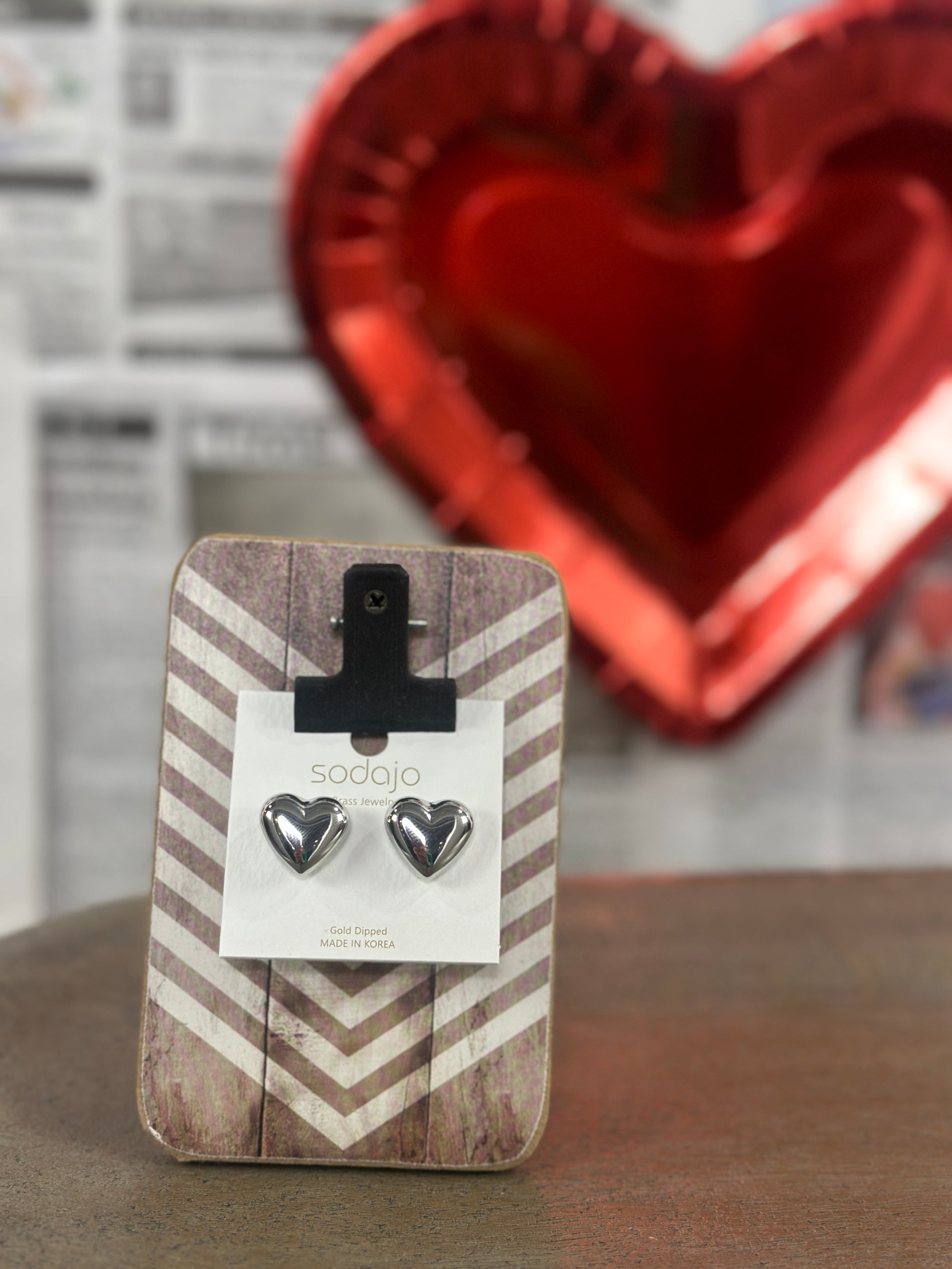 Bubble Heart Earring - Silver