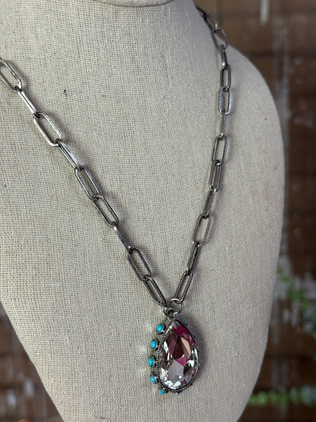 Chunky Charm with Turquoise Accents