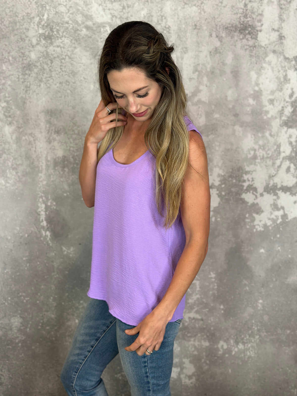 The Alexis Airflow Tank - Lavender (Small - 2X)