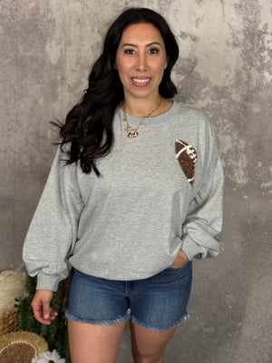 Grey Football Season Sweater