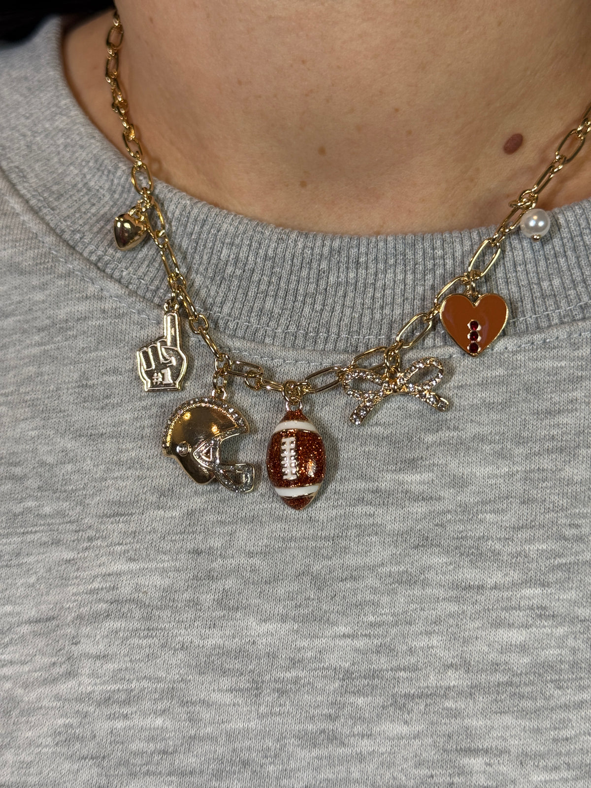 Football Charm Necklace