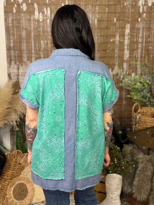 Green Bandana Top
