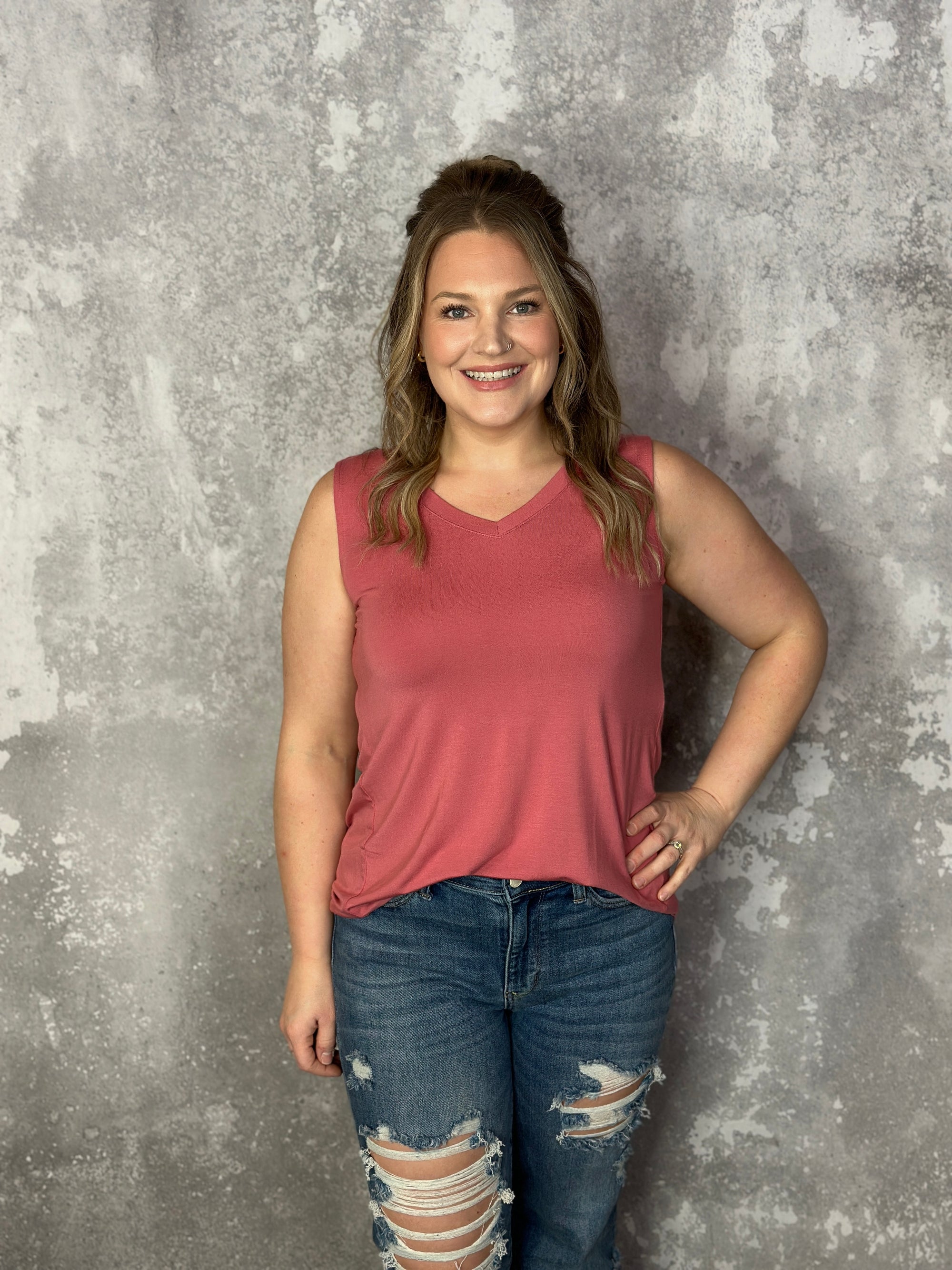 The Tessa Tank - Desert Rose (Small - XL)
