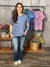 Soft Hacci Round Neck Top - Navy