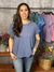 Soft Hacci Round Neck Top - Navy