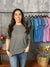 Soft Hacci Round Neck Top - Black