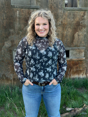 Black Bronc Mesh Top RESTOCK