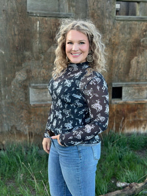 Black Bronc Mesh Top RESTOCK