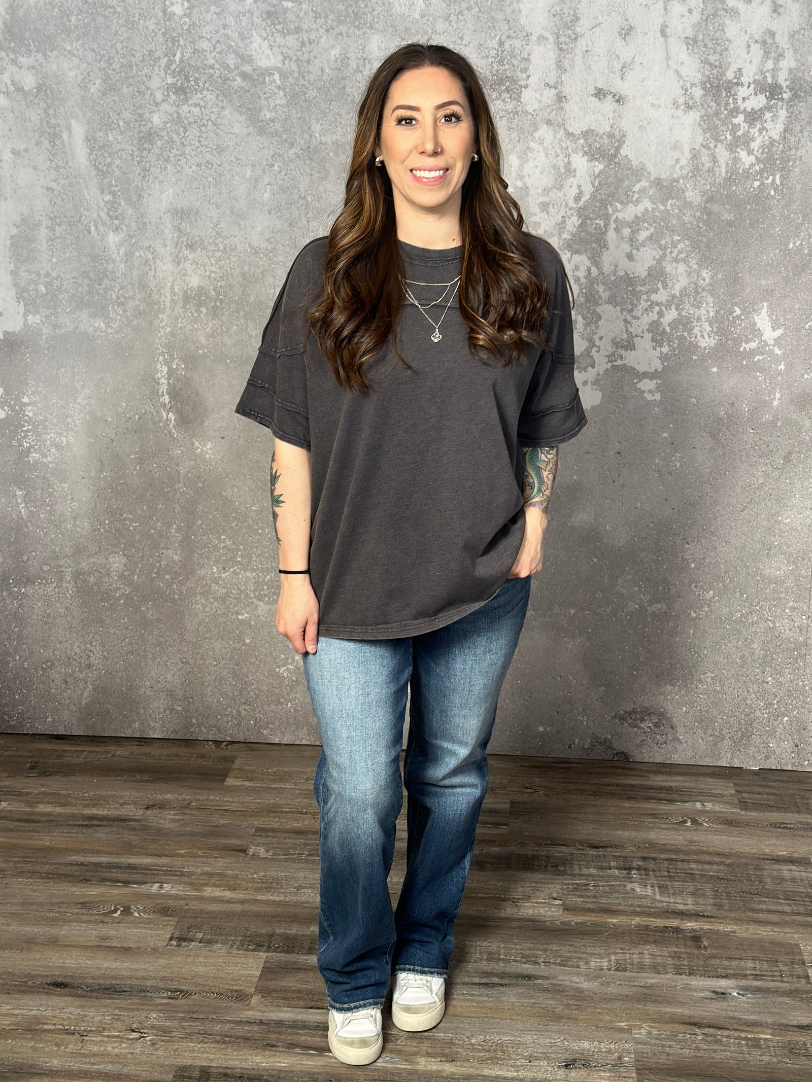 Mineral Wash Tee - Black (Small - 3X) - FINAL SALE