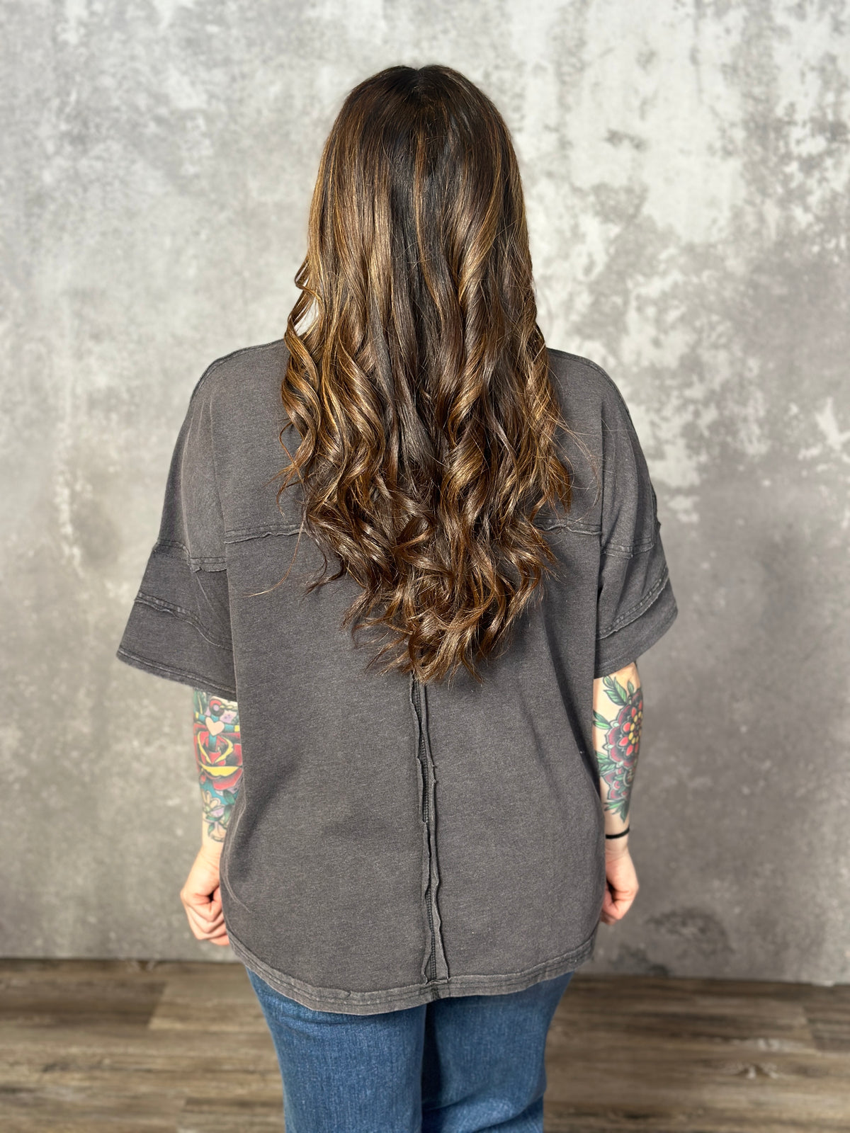 Mineral Wash Tee - Black (Small - 3X) - FINAL SALE