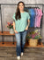 Soft Hacci Round Neck Top - Kelly Green